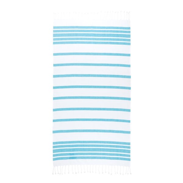 SARDENHA. Beach towel in cotton (70% recycled) and polyester (30% recycled) (180 g/m²)