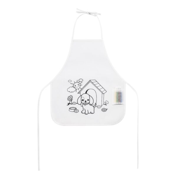 NILO. Children's apron for colouring in non-woven (80 g/m²)