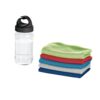 99967_c ARTX PLUS. Set with a PP and PET bottle and a polyamide and polyester sports towel