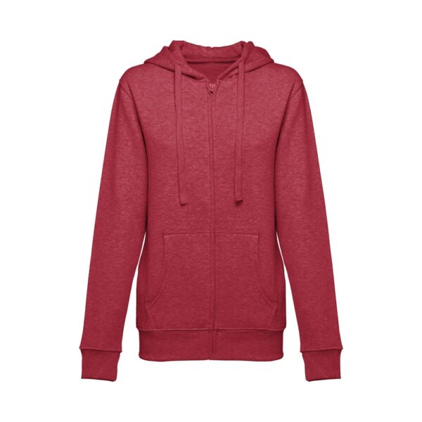 11180_195-a THC AMSTERDAM WOMEN II. Women's hoodie in cotton and polyester with full zip