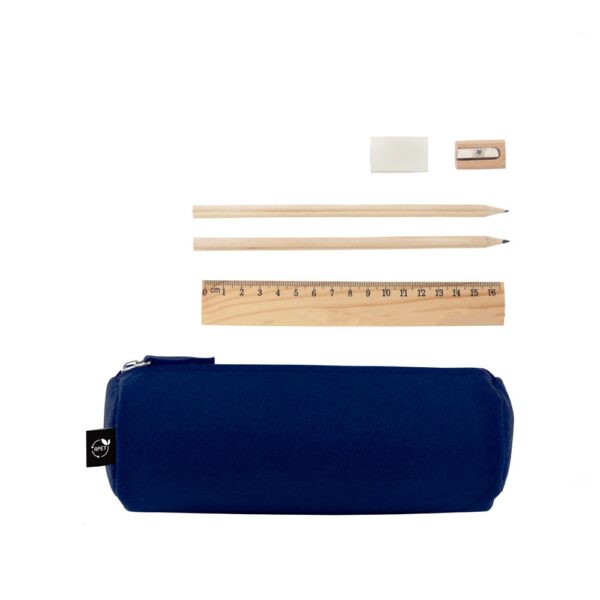 NOMAD. Multi-purpose case in recycled felt (100% rPET) with ruler, pencils, rubber and sharpener
