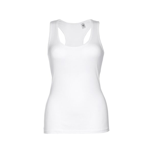 THC TIRANA WH. Women's sleeveless cotton T-shirt. White