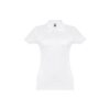 THC EVE WH. Short-sleeved fitted polo for women in 100% cotton