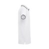 30136_106-c THC ROME WH. Men's Polo Shirt with contrast colour trim and buttons. White