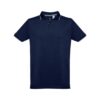 30137_104-a THC ROME. Men's Polo Shirt with contrast colour trim and buttons