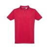 30137_105-a THC ROME. Men's Polo Shirt with contrast colour trim and buttons