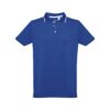 30137_114-a THC ROME. Men's Polo Shirt with contrast colour trim and buttons