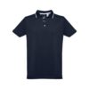 30137_134 THC ROME. Men's Polo Shirt with contrast colour trim and buttons
