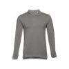THC BERN. Men's long-sleeved 100% cotton piqué polo shirt with removable label