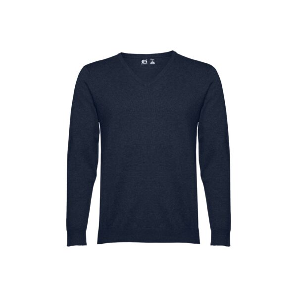 30149_134 THC MILAN. Men's V-neck pullover in cotton and polyamide