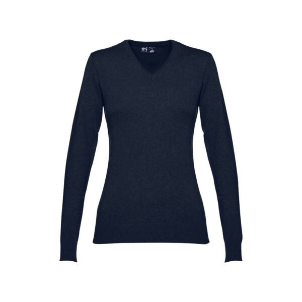THC MILAN WOMEN. V-neck pullover for women in cotton and polyamide