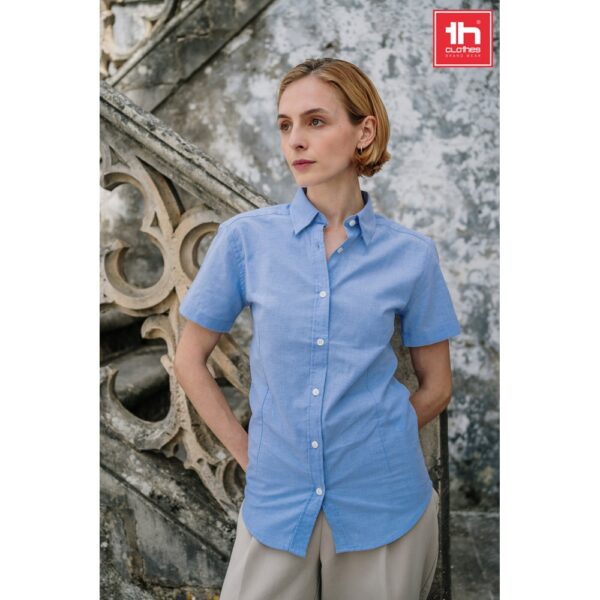 30158_set THC LONDON WOMEN. Women's short-sleeved Oxford shirt