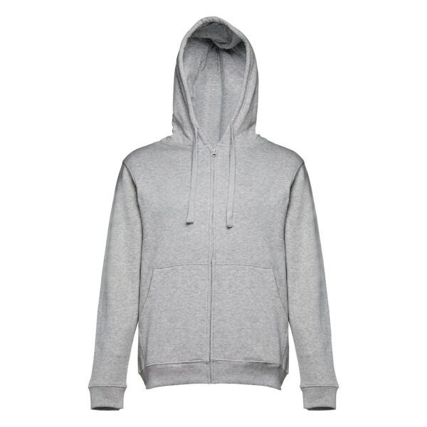 THC AMSTERDAM. Men's hoodie in cotton and polyester with full zip