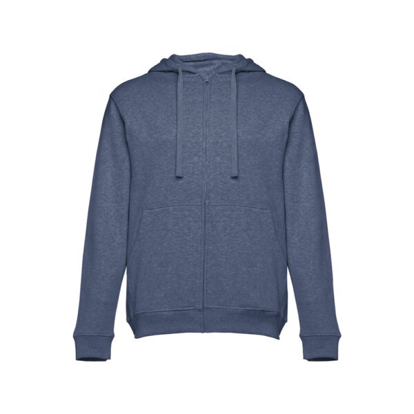 THC AMSTERDAM. Men's hoodie in cotton and polyester with full zip