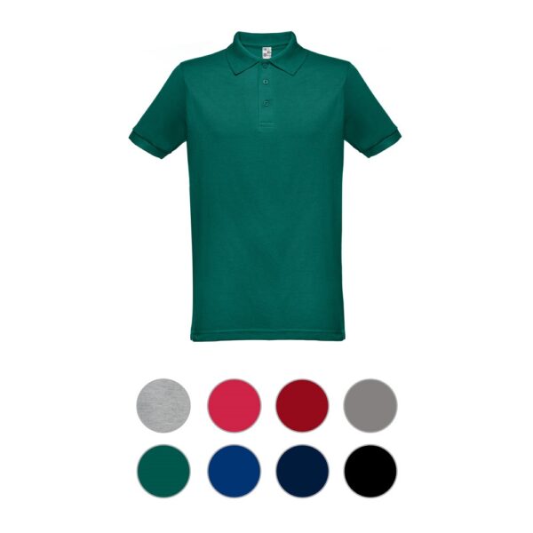 THC BERLIN. Men's short-sleeved polo shirt