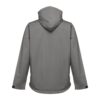THC ZAGREB. Men's softshell jacket with detachable hood and rounded back hem