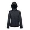 THC ZAGREB WOMEN. Women's softshell jacket with detachable hood and rounded back hem