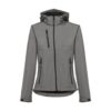THC ZAGREB WOMEN. Women's softshell jacket with detachable hood and rounded back hem