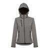 THC ZAGREB WOMEN. Women's softshell jacket with detachable hood and rounded back hem