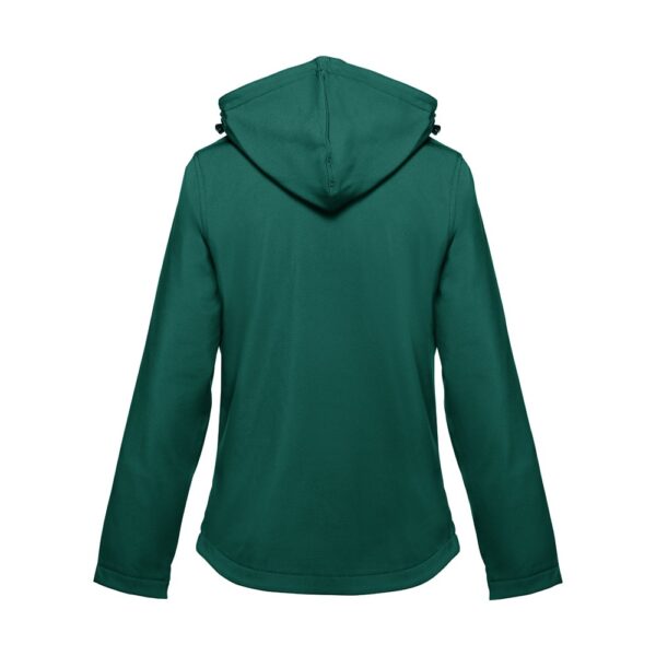 THC ZAGREB WOMEN. Women's softshell jacket with detachable hood and rounded back hem