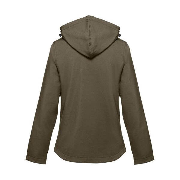 THC ZAGREB WOMEN. Women's softshell jacket with detachable hood and rounded back hem