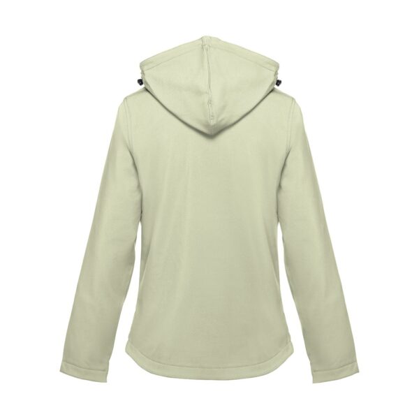 THC ZAGREB WOMEN. Women's softshell jacket with detachable hood and rounded back hem