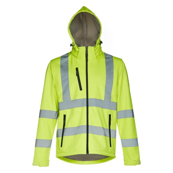 THC ZAGREB WORK. High-visibility softshell jacket (unisex, class 111)