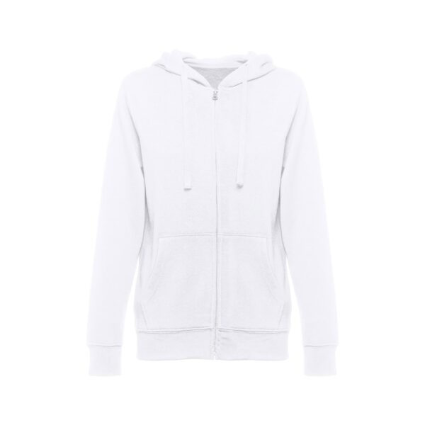 THC AMSTERDAM WOMEN WH. Women's hooded full zipped sweatshirt