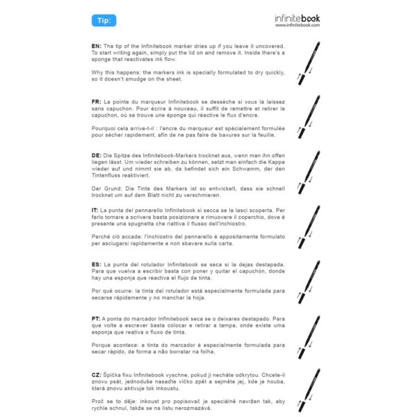 INFINITEBOOK PLAIN A5. A5 Infinitebook with flexible cover and 15 plain whiteboard pages