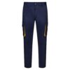VL HYPNOS. Two-tone multi-pocket twill trousers (200g/m²), in cotton (35%) and polyester (65%)