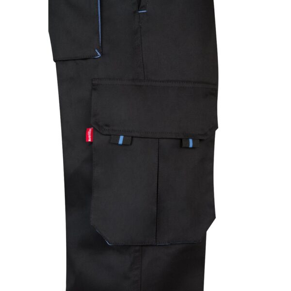 VL HYPNOS. Two-tone multi-pocket twill trousers (200g/m²), in cotton (35%) and polyester (65%)