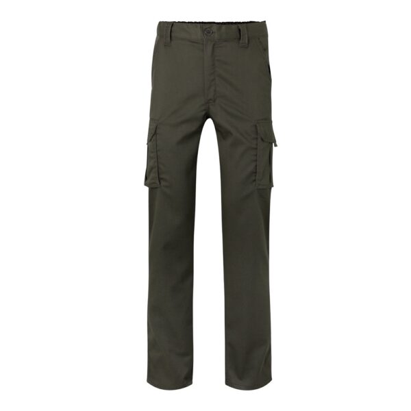 VL PAN. Multi-pocket stretch trousers (290g/m²), in cotton (46%), EME (38%) and polyester (16%)