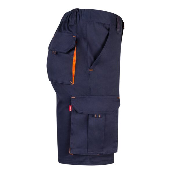 36018_214-d VL HEMERA. Two-tone, multi-pocket stretch Bermuda shorts (240g/m²), in cotton (46%), EME (38%) and polyester (16%)