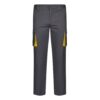 VL FIDES. Two-tone, multi-pocket stretch trousers (240g/m²), in cotton (46%), EME (38%) and polyester (16%)