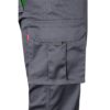 VL FIDES. Two-tone, multi-pocket stretch trousers (240g/m²), in cotton (46%), EME (38%) and polyester (16%)