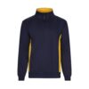 VL SVAROG. Two-tone terry sweatshirt (260g/m²), in polyester (65%) and cotton (35%)