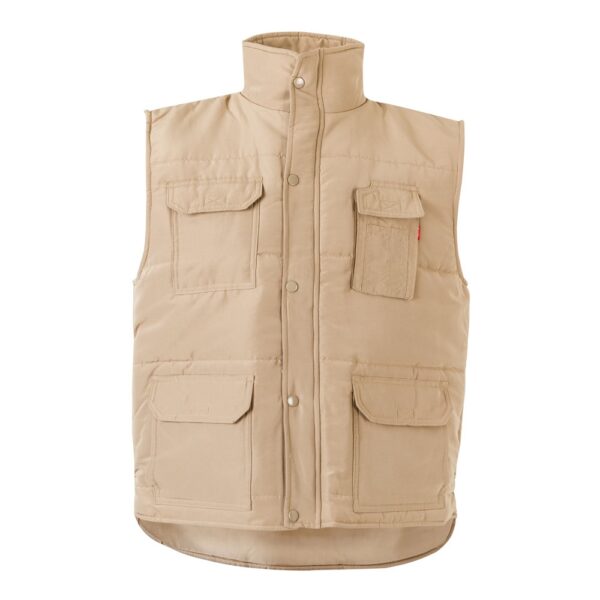 VL MEFITIS. Multi-pocket padded vest (220g/m²), in polyester (100%)