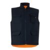 VL DIANA. Padded vest (220g/m²), reversible and multi-pocket, in polyester (100%), with zip fastening and reversible puller