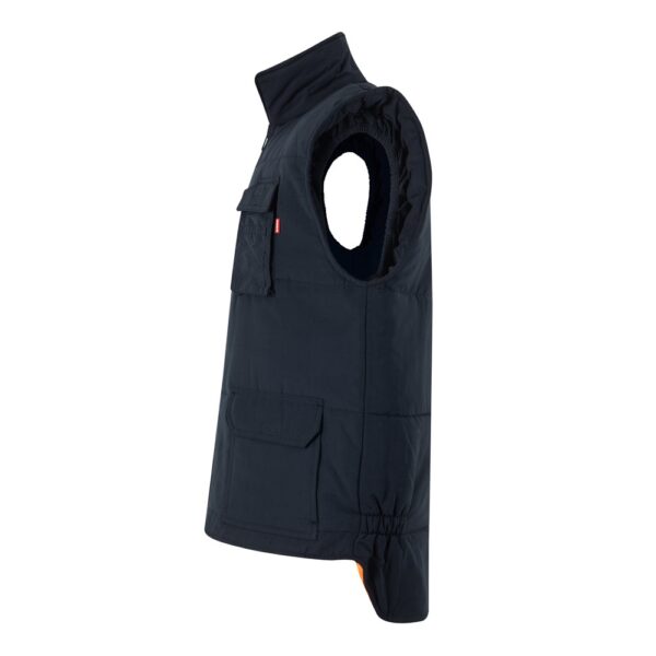 VL DIANA. Padded vest (220g/m²), reversible and multi-pocket, in polyester (100%), with zip fastening and reversible puller