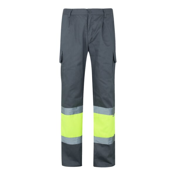 VL ATHENA. Two-tone twill trousers (210g/m²), lined, multi-pocket, in cotton (20%) and polyester (80%)