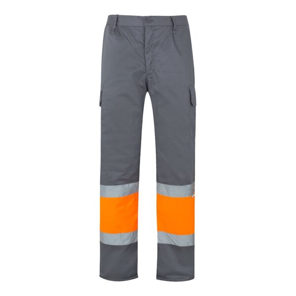 VL ATHENA. Two-tone twill trousers (210g/m²), lined, multi-pocket, in cotton (20%) and polyester (80%)