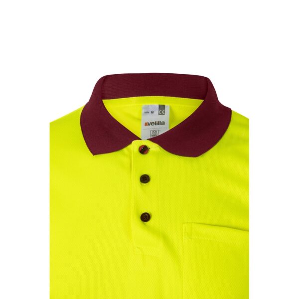 VL CUPID. Two-tone bird-eye polo shirt (160g/m²) with short sleeves, in polyester (100%)