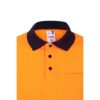 VL VULCAN. Two-tone bird-eye polo shirt (160g/m²) with long sleeves, in polyester (100%)