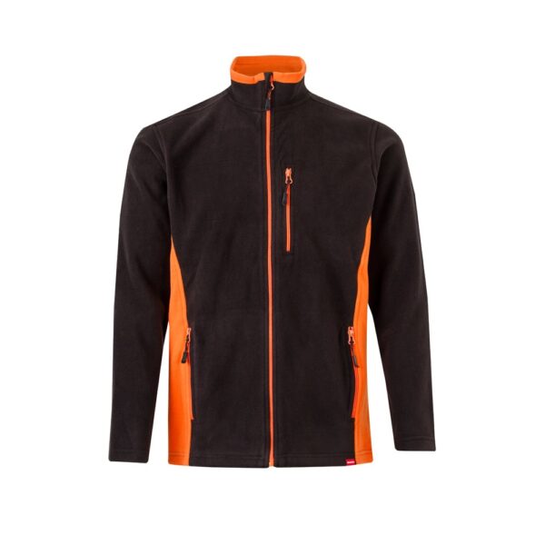 VL GERAS. Two-tone fleece jacket (220g/m²) in polyester (100%)