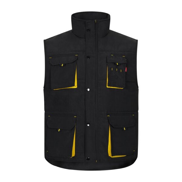 VL NERGAL. Padded vest, two-tone, multi-pocket (120g/m²), in polyester (100%)