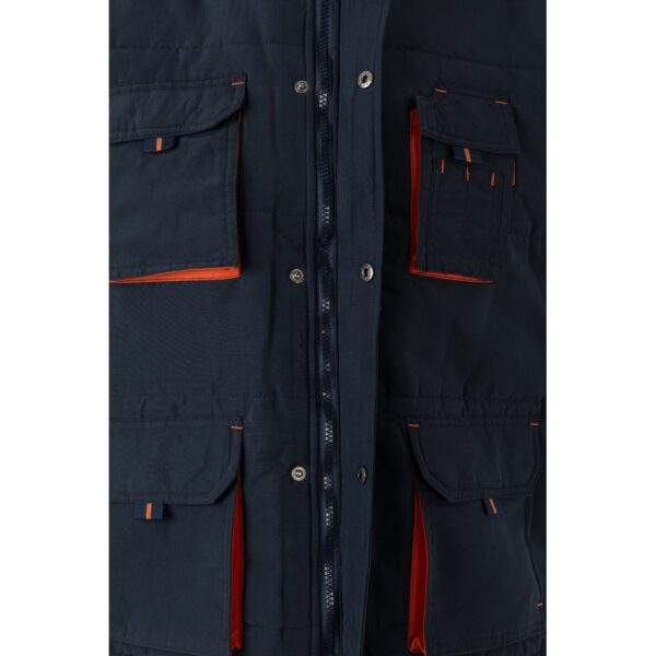 VL NERGAL. Padded vest, two-tone, multi-pocket (120g/m²), in polyester (100%)