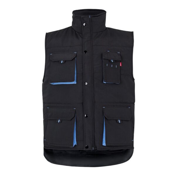VL NERGAL. Padded vest, two-tone, multi-pocket (120g/m²), in polyester (100%)
