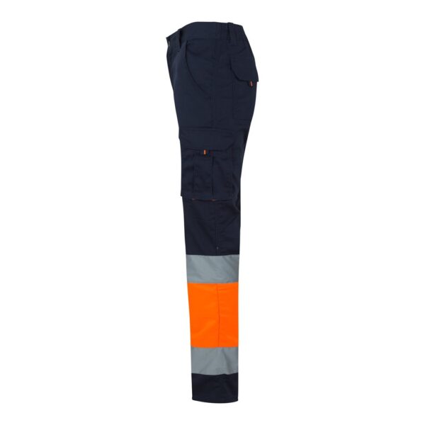 VL ZEUS. Two-tone, multi-pocket stretch trousers (240g/m²), in cotton (46%), EME (38%) and polyester (16%)
