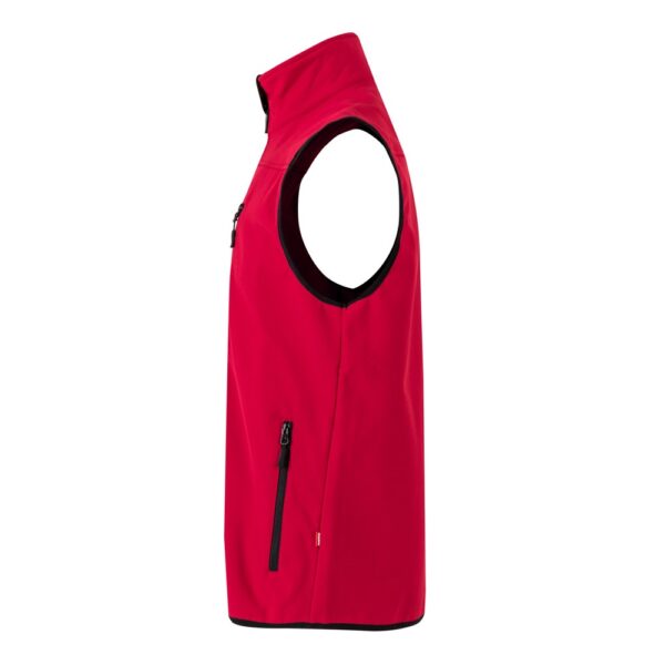 VL VARUNA. Soft shell vest (280g/m²), with polar lining, in polyester (94%) and elastane (6%)