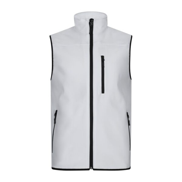 VL VARUNA. Soft shell vest (280g/m²), with polar lining, in polyester (94%) and elastane (6%)